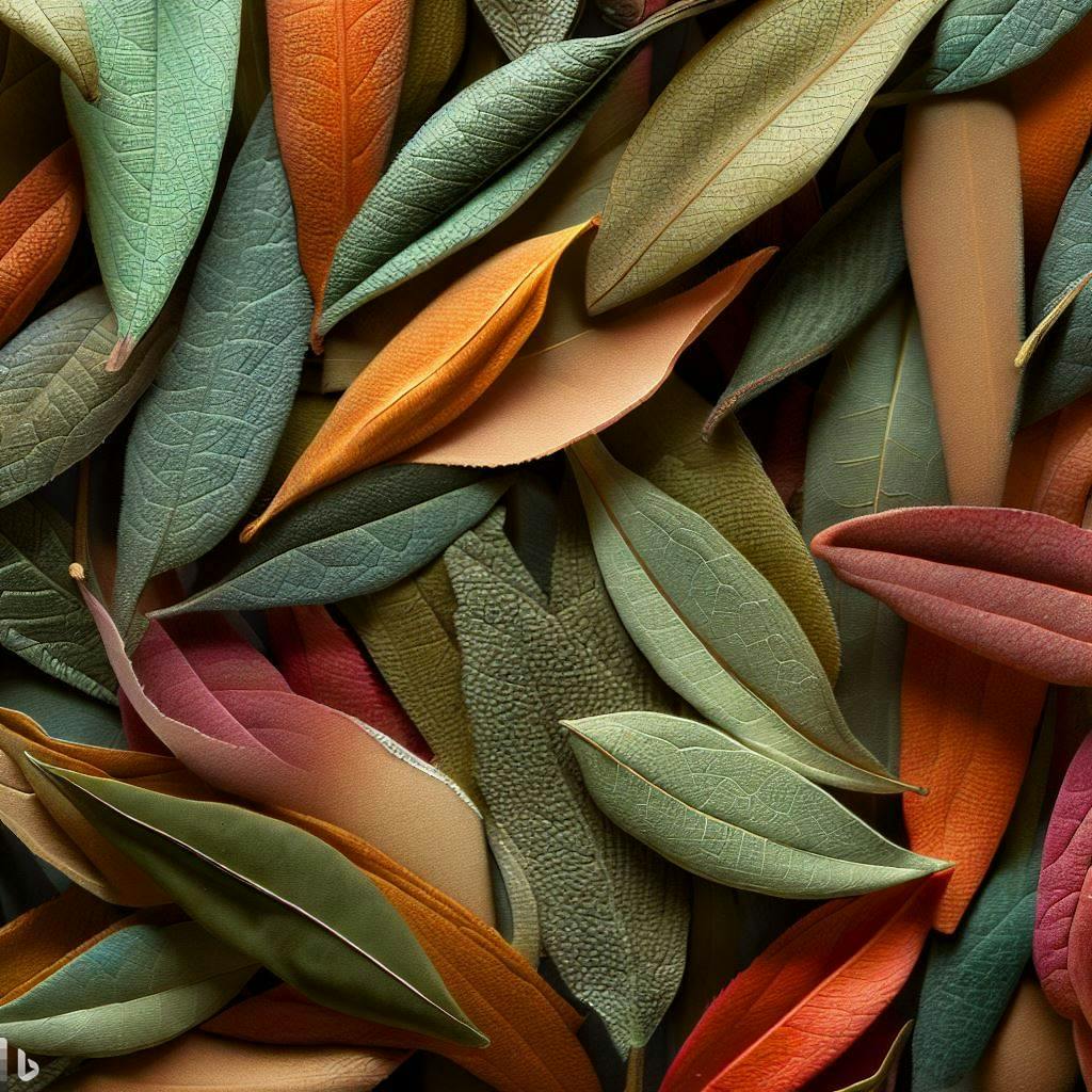A visually captivating image showcasing a variety of healthy tea leaves. The assortment includes black tea, green tea, and herbal teas, each displaying unique colors, shapes, and textures, representing the diverse health benefits they offer.